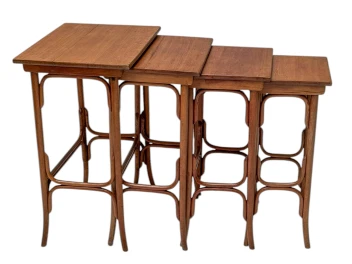 Vienna Secession Bentwood Nesting Tables by Michael Thonet for Thonet, 1900s